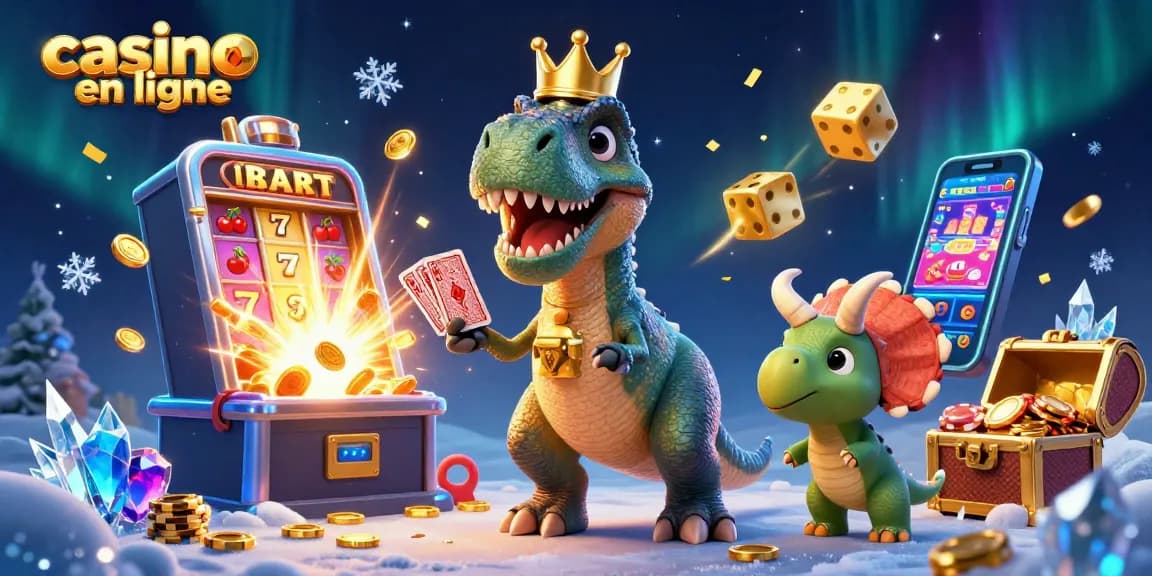 Jouez dans un casino en ligne avec des personnages fantaisistes et des machines à sous colorées.