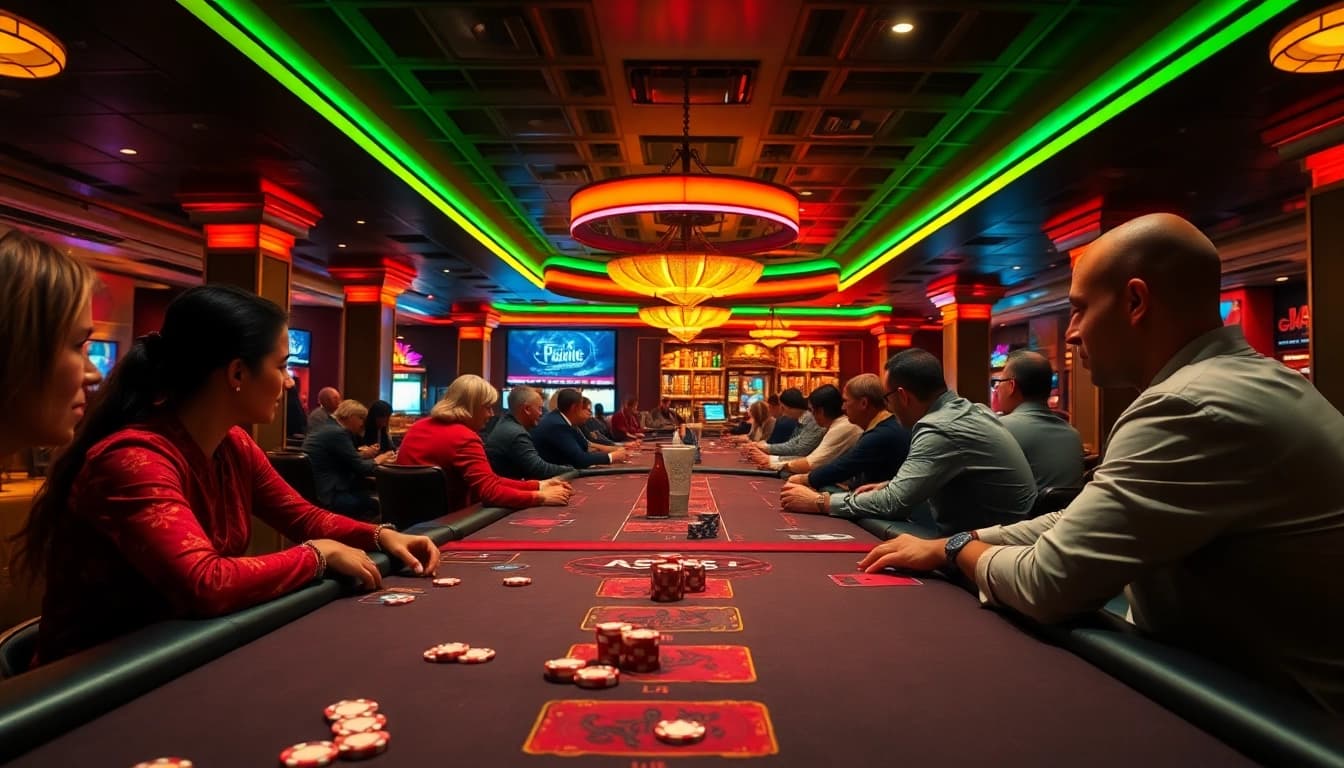 Pemain casino beraksi di meja judi menangkap momen menegangkan pakde4d.
