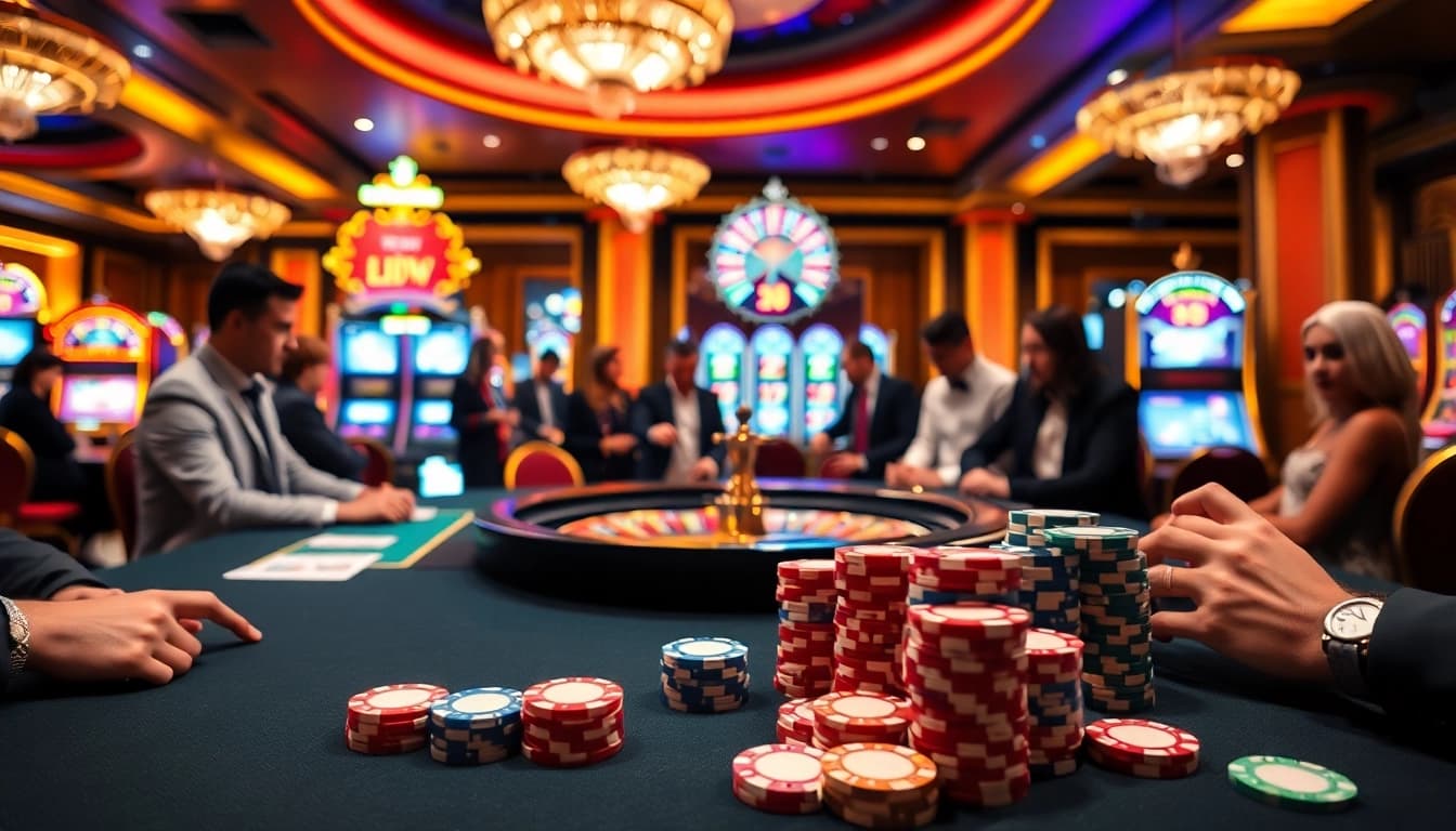 Jouez à des jeux passionnants au meilleur casino en ligne France avec des tables vibrantes et des joueurs de poker d'élite.
