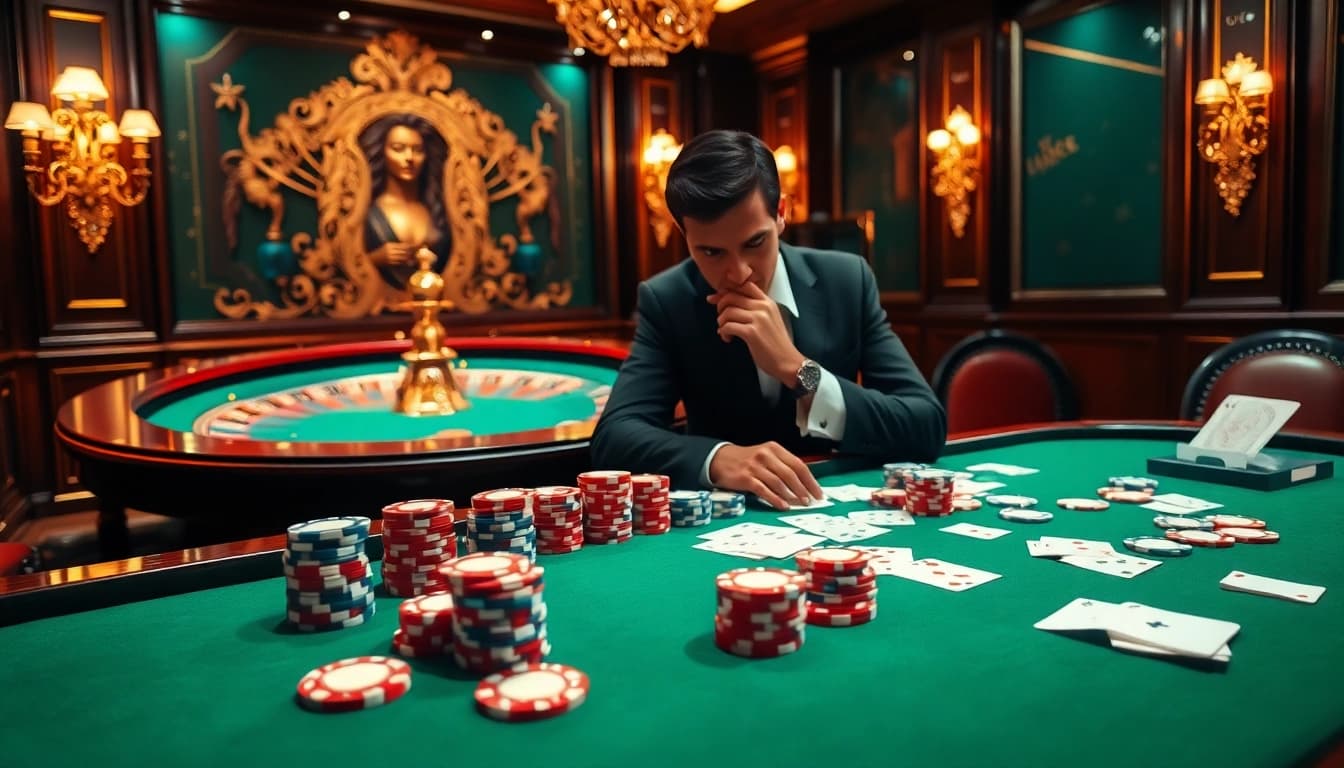 Vivez l'action à enjeux élevés avec des jetons de poker et des cartes au meilleur casino en ligne France.