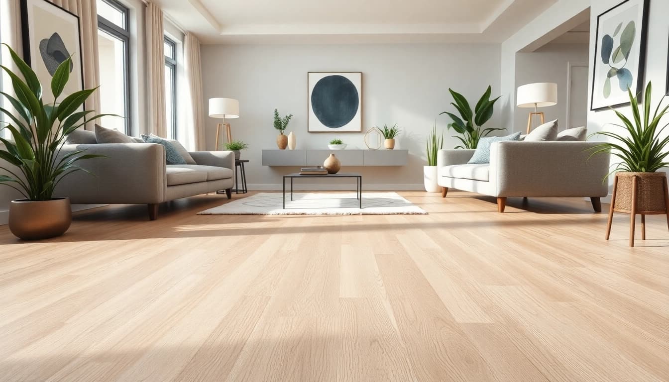 Transform your space with lvp flooring, showcasing elegant design and modern decor in beautiful light.