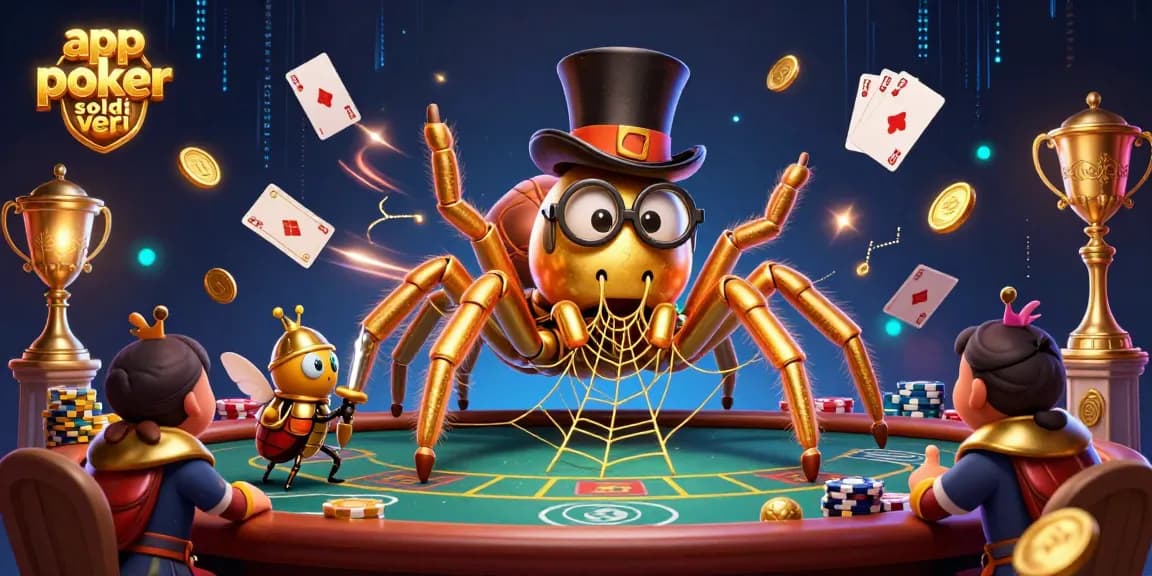 Gioca a poker con app poker soldi veri in un'illustrazione 3D ricca di azione e dettagli.