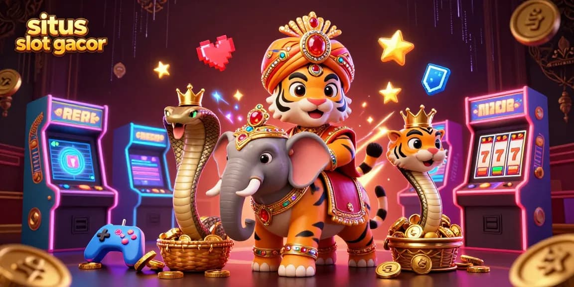 Experience the thrill of situs slot gacor with vibrant 3D characters and casino elements.