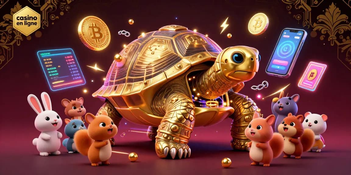 Créez des gains avec le casino en ligne en jouant à des jeux captivants autour d'une tortue en or.
