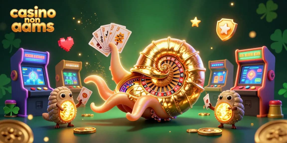 Scopri i migliori giochi nei casinò non AAMS con una giostra di tentacoli e luci dorate.