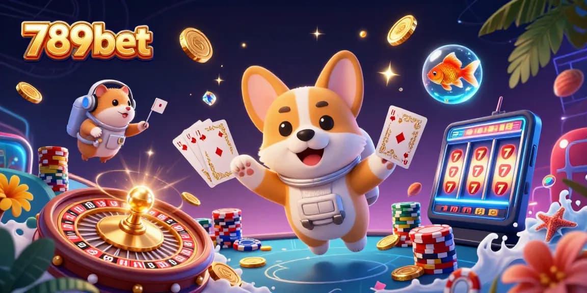 Experience thrilling gaming action with 789bet in a vibrant space casino scene.