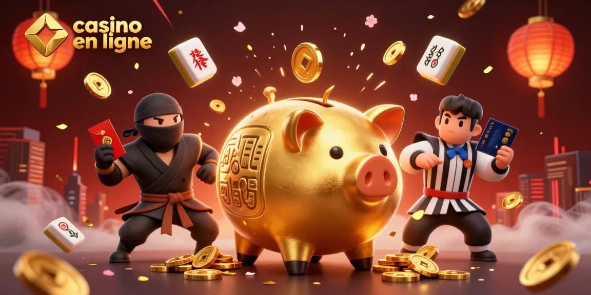Accédez à des jackpots avec notre illustration casino en ligne animée, riche en action et en couleurs.
