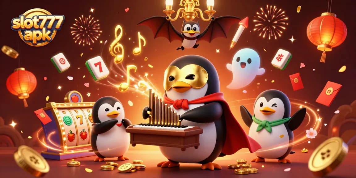 Spin and win with vibrant slot777 apk reels shooting coins amid festive celebration elements.