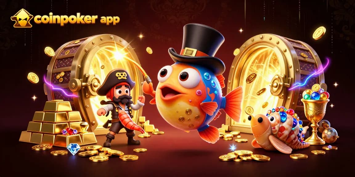 Gioca alla coinpoker app con l'anguilla luminosa che attira monete d'oro e accompagnata da un gamberetto pirata.