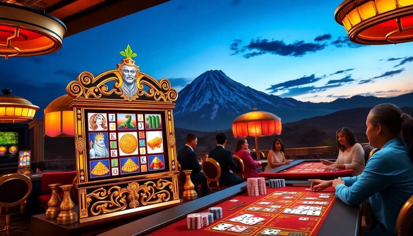 Nikmati permainan yang mendebarkan dengan mesin slot Olympus yang menampilkan simbol mitos dan suasana kasino yang mewah.