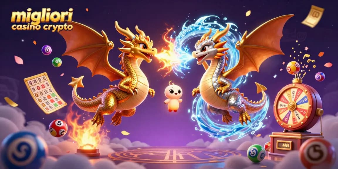 Immagine promozionale dei migliori casino crypto con draghi e giochi di fortuna