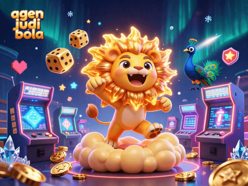 Engage with the excitement of agen judi bola as the sun lion roars and dices tumble in a cosmic casino.