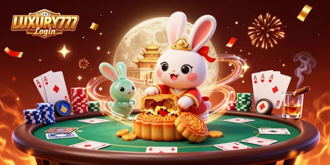 LUXURY777 Login membawa gambar kartu dan chip poker yang dihasilkan dari bulan, menonjolkan kesenangan bermain.