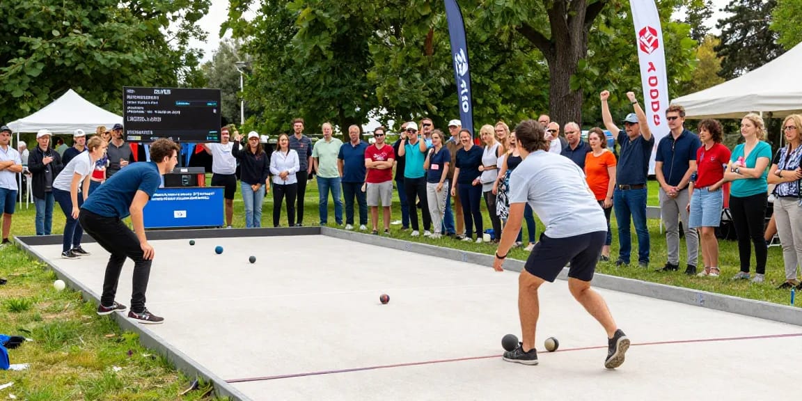 FOPI Kota Bitung mengadakan turnamen petanque di lingkungan yang cerah dan meriah.