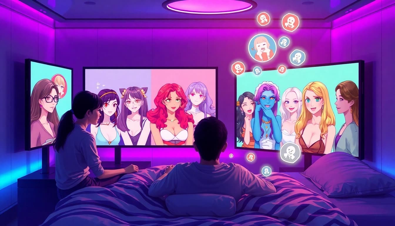 Explore engaging chats with the best nsfw ai chatbots in a high-tech setting.