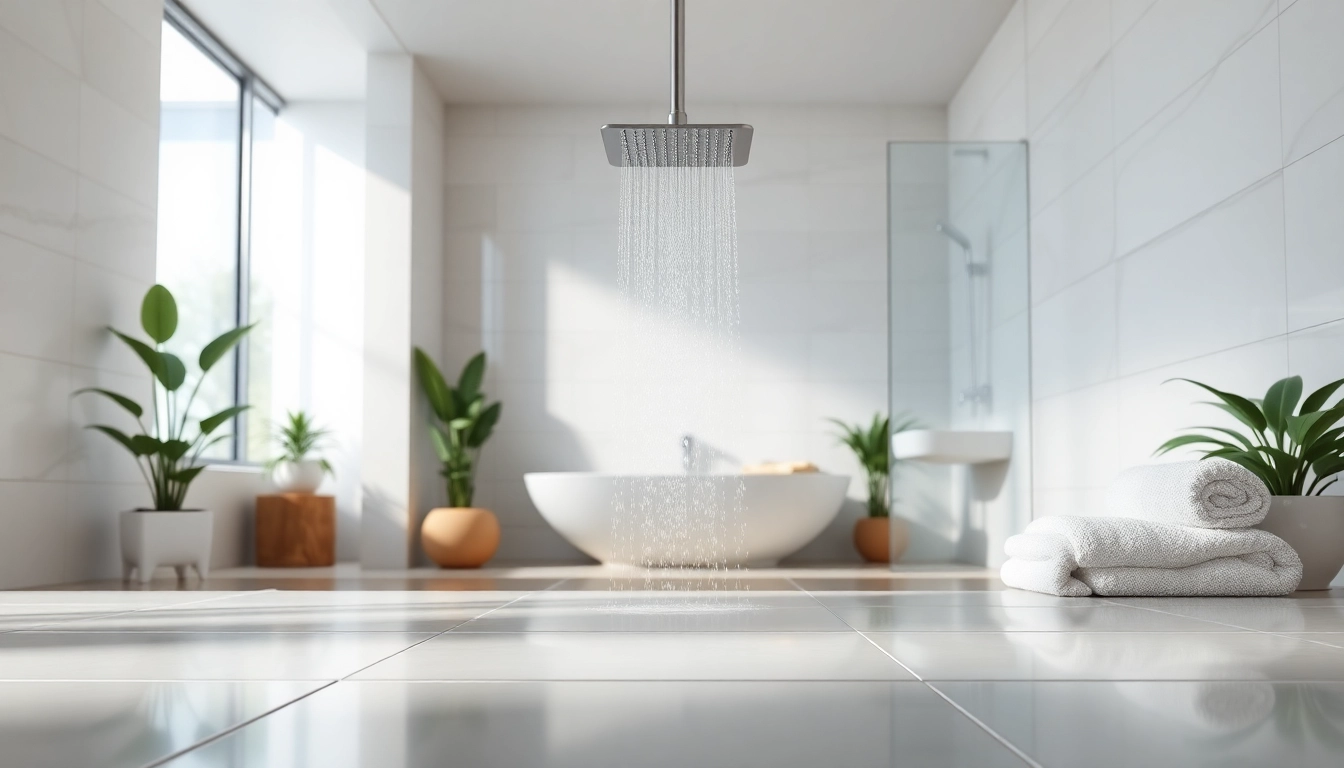 Elegant showers Australia designed in a modern bathroom with sleek features and a calming atmosphere.