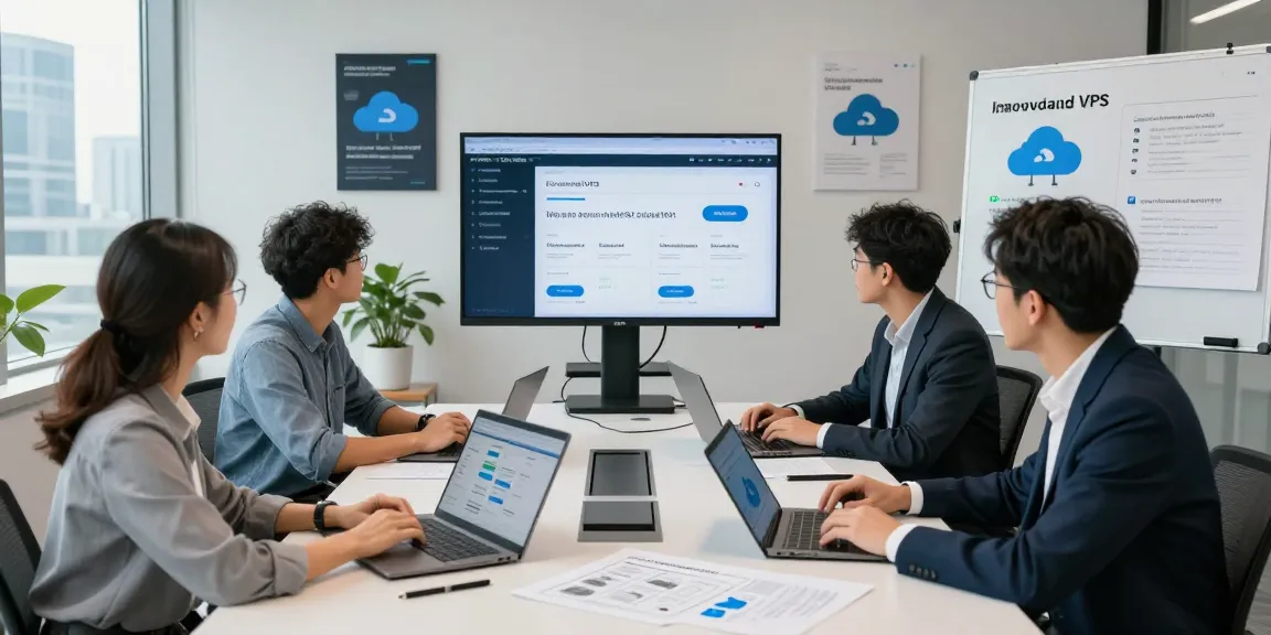 ROKOK88 Cloud VPS team collaborating on innovative cloud solutions in a modern office.