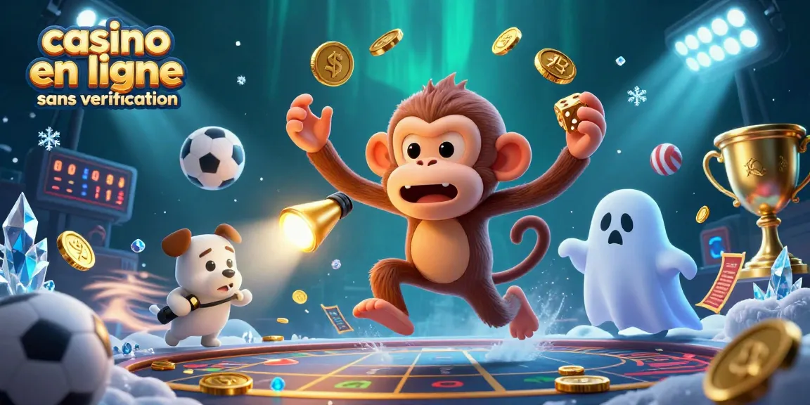 Jeu captivant au casino en ligne sans vérification avec un singe poltergeist et un chiot détective.