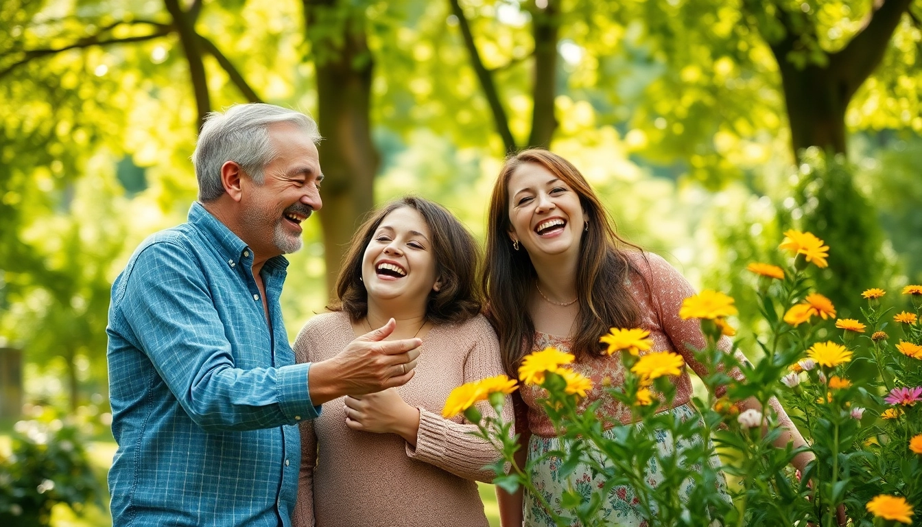 Family portrait by a photography company edmonton capturing joyous moments in an outdoor setting.