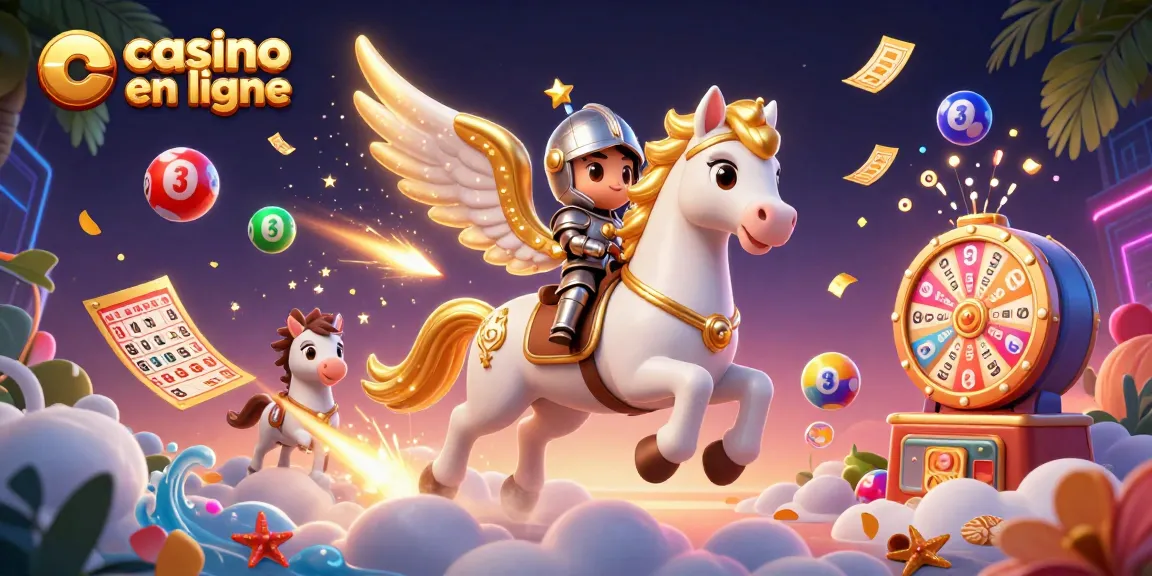 Des jeux captivants attendent dans ce casino en ligne avec un cheval céleste et des éléments de loterie.