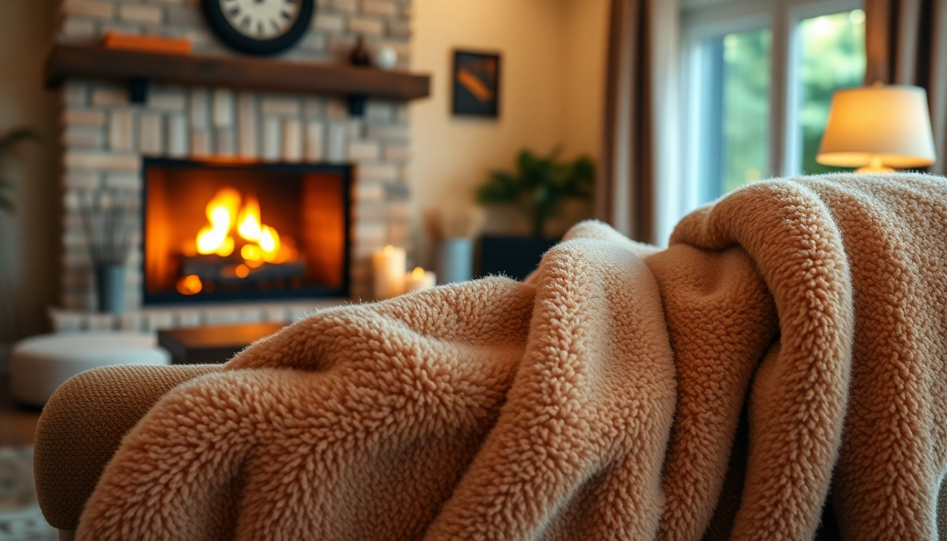Fleece deken zachtjes over een comfortabele stoel voor een gezellige sfeer.