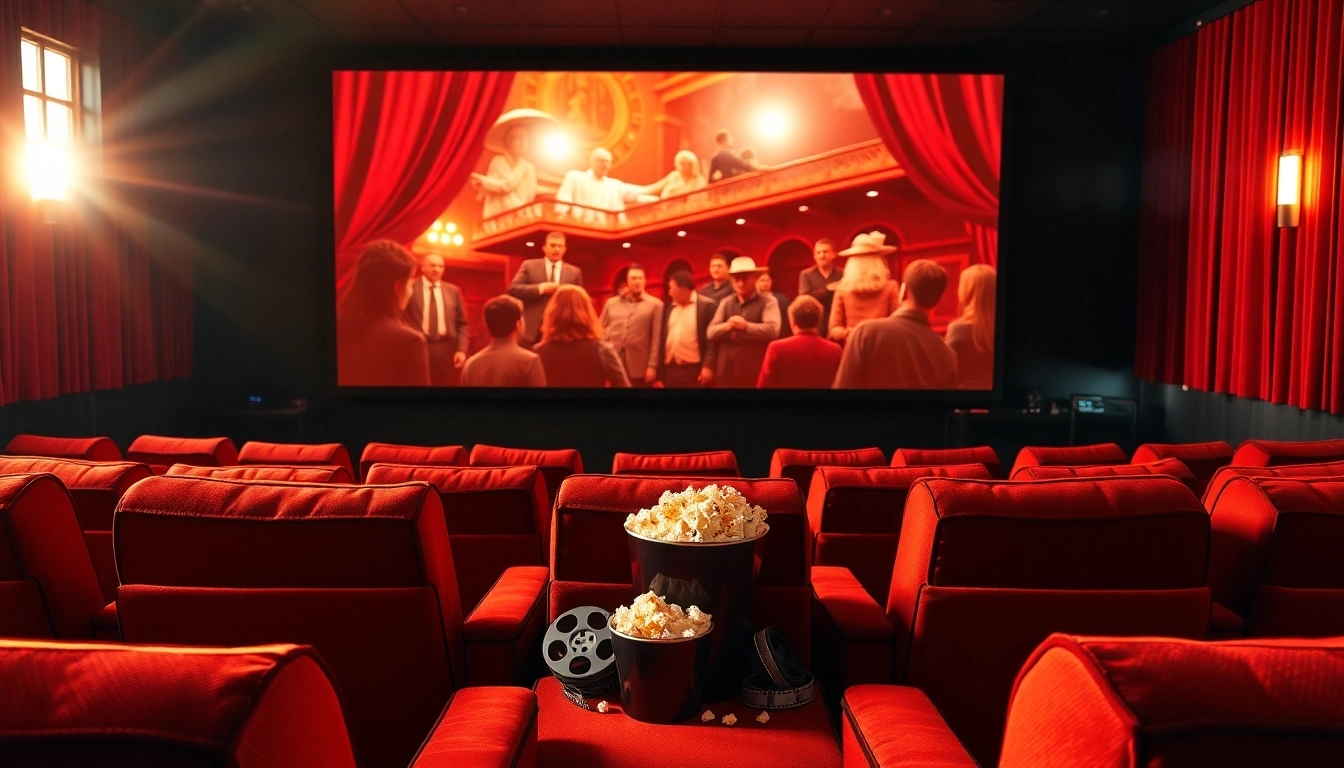 นั่งดูหนังในโรงหนังพร้อมการตกแต่งที่อบอุ่นและบรรยากาศดี