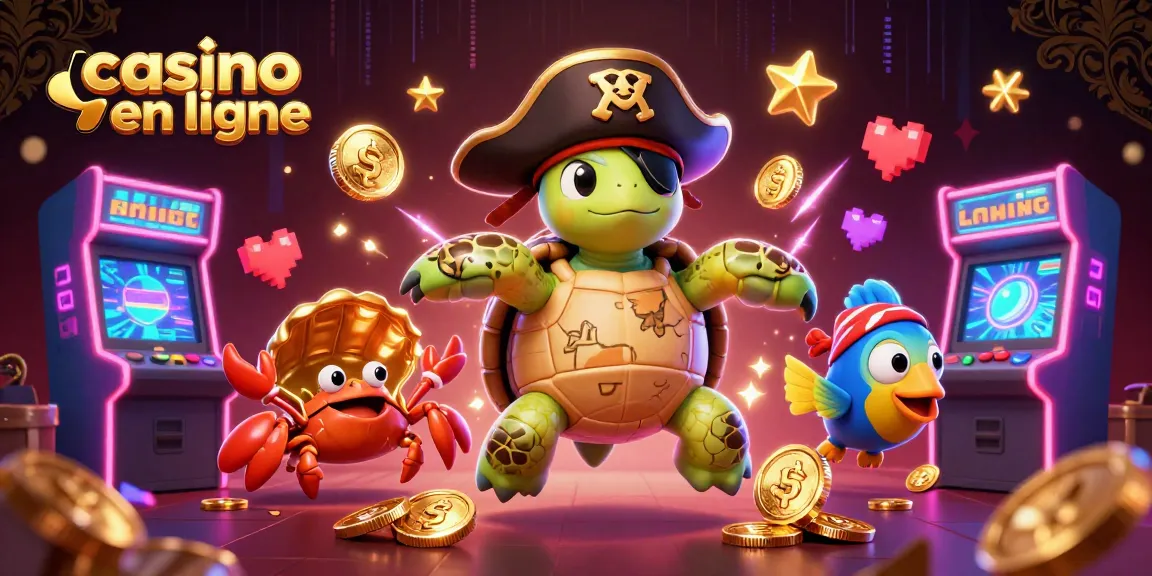 Jouez aux jeux de casino en ligne avec notre illustration colorée et dynamique, mettant en avant un univers ludique.