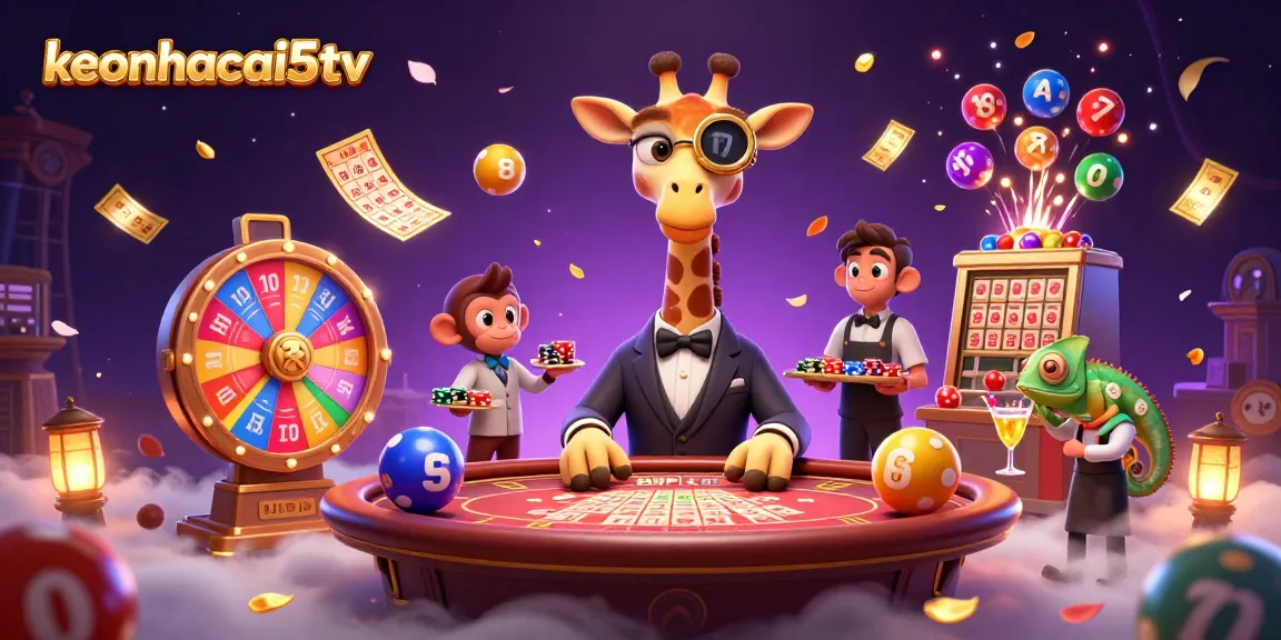 Engage in thrilling betting at keonhacai5tv with vibrant game elements and lively characters.