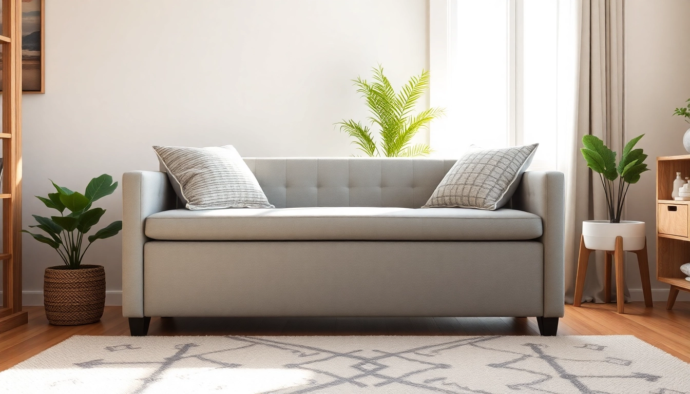 Stylish Storage Bench in a cozy living room setting with natural light.