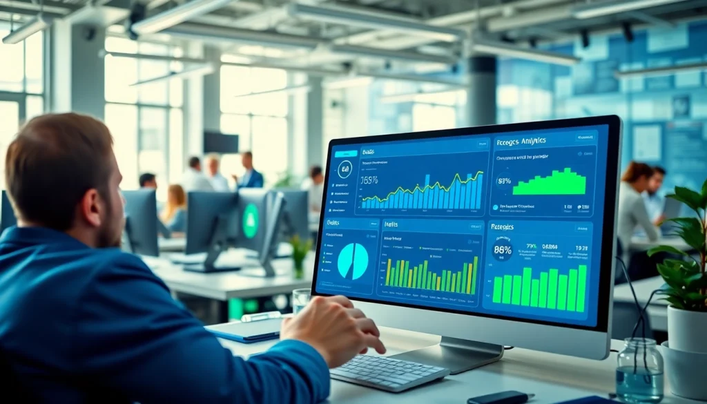 Navigate the features of a facebook smm panel interface in a vibrant marketing environment.