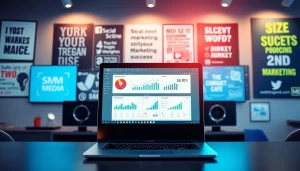 Streamlined view of smm reseller panel showcasing analytics in a vibrant digital marketing workspace.