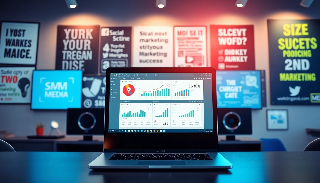 Streamlined view of smm reseller panel showcasing analytics in a vibrant digital marketing workspace.