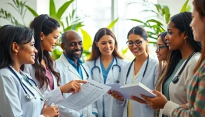 Health professionals providing compassionate care in a supportive healthcare environment.