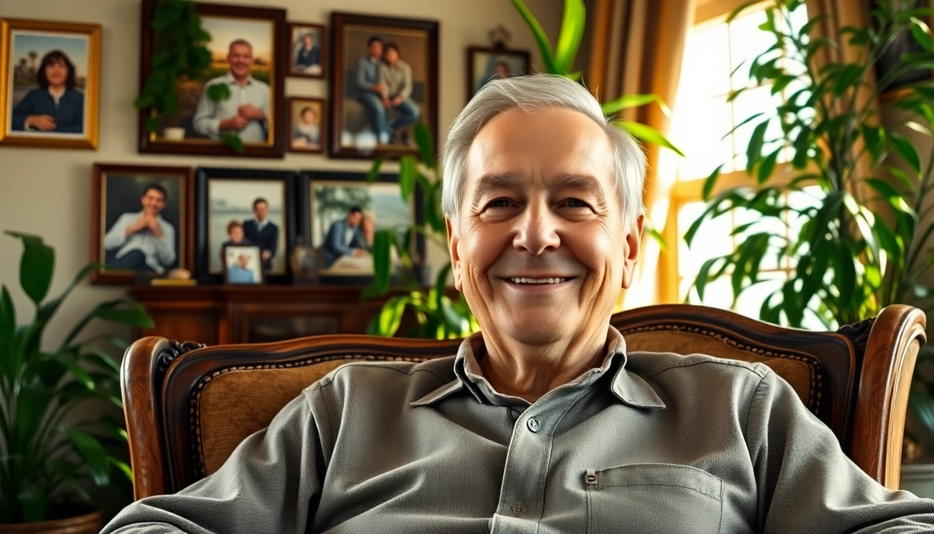 Leroy Silver smiling warmly in a cozy setting, evoking nostalgia and warmth.