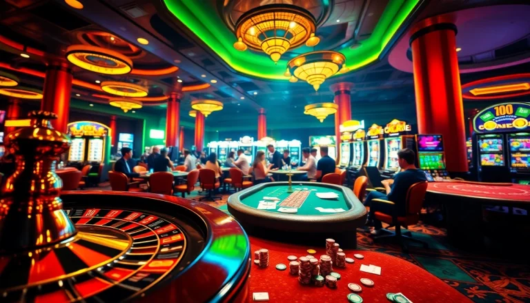 Experience the thrill of winning at the poker table with stakes high at https://xx88.bar/, illuminated by vibrant casino lights.