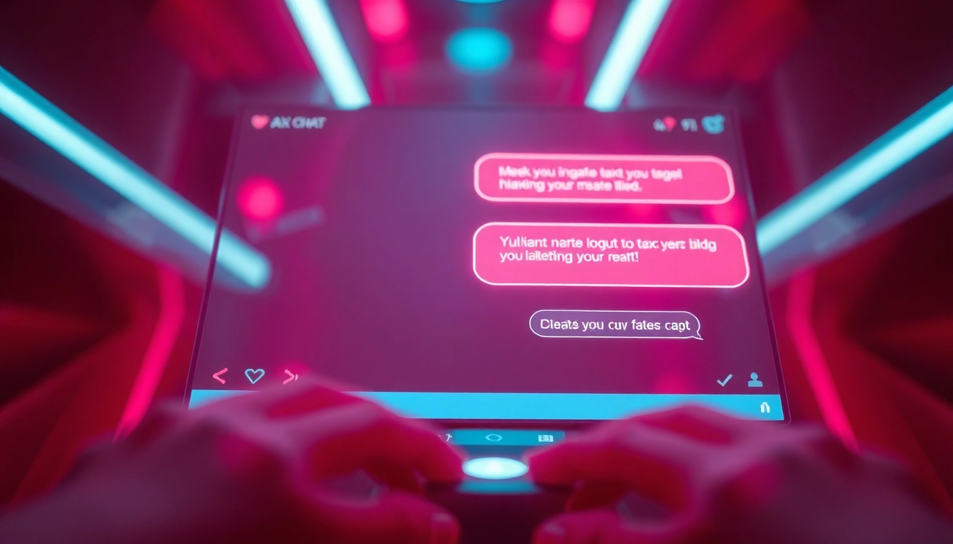 Engaging AI chatbot interface for sex ai chat with warm colors and modern design.