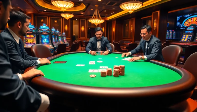 Experience the thrill at uu88 com with luxurious poker gameplay in an elegant casino setting.