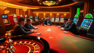 Players engage in high-stakes poker action at 88clb's luxurious casino table.