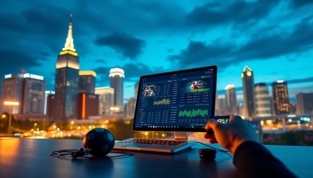 Engaging online sports betting South Carolina scene showcasing vibrant platforms and dynamic interaction.