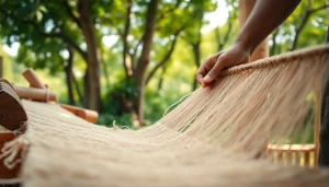 Vrouwen weven jute stoffen met stevige vezels en traditionele technieken.