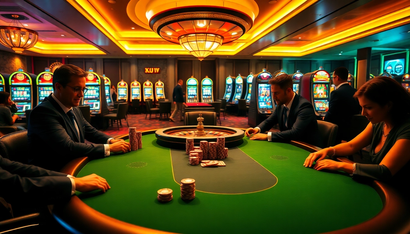 High-stakes poker action at KJC VIP with chips and cards, showcasing luxury and engagement.