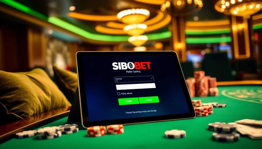 Experience the thrill of sbobet login at a luxury casino with a modern interface and vibrant atmosphere.