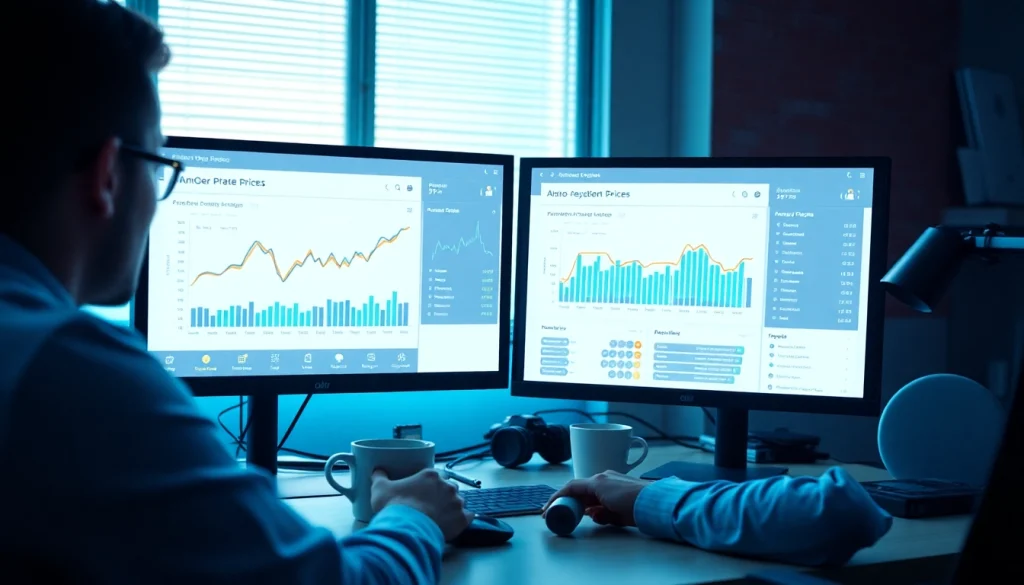Infosec developer utilizing SerpApi for monitoring Amazon price trends in a modern workspace.