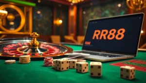 Experience thrilling gameplay at RR88 with vibrant casino elements and a captivating interface.