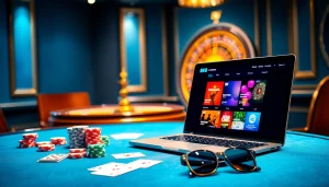 Experience the thrill of BK8 เว็บตรง with your poker game setup at a luxurious casino table.