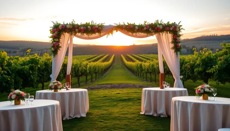 Capture the beauty of Clarksburg Wedding Venues with a picturesque vineyard setting.