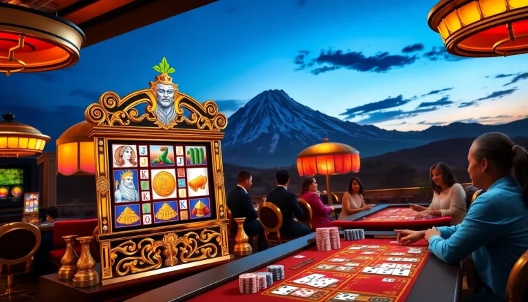 Nikmati permainan yang mendebarkan dengan mesin slot Olympus yang menampilkan simbol mitos dan suasana kasino yang mewah.