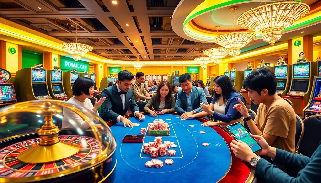 Experience sbobet link alternatif through an exciting casino scene with poker and roulette action.