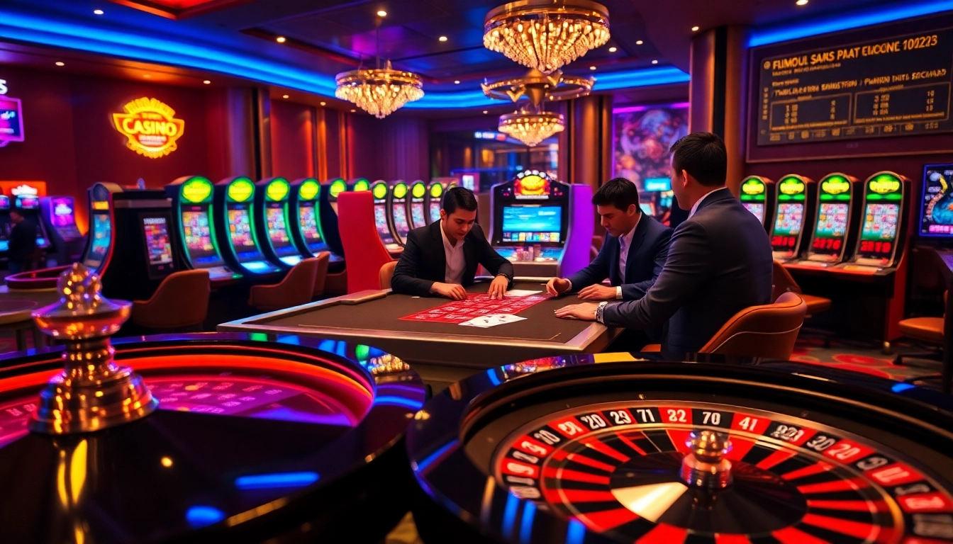 Des joueurs de poker engagés au meilleur casino en ligne France, montrant excitation et luxe.