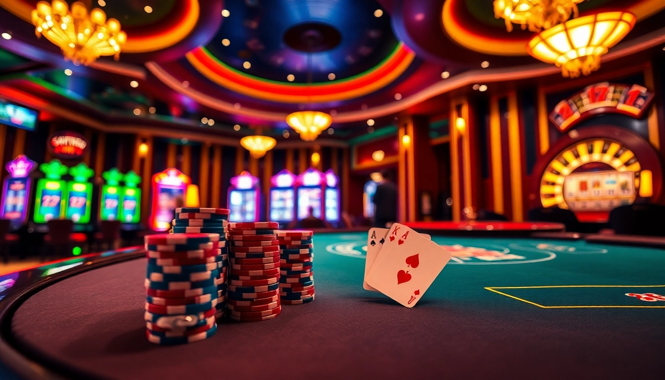 Découvrez l'atmosphère dynamique du meilleur casino en ligne France avec des tables de poker et des machines à sous.